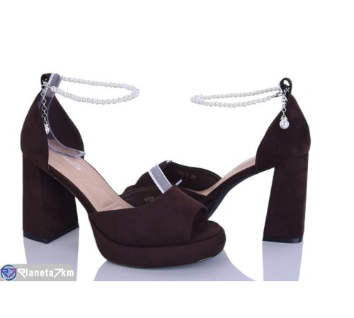 Босоніжки жіночі на літо (6 пар р.36-41) коричневий  "LOREDANA"