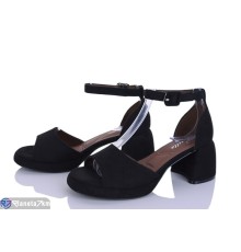 Босоніжки жіночі на літо (6 пар р.36-41) чорний  "LOREDANA"