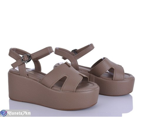 Босоніжки жіночі на літо (8 пар р.36-41) коричневий  "LOREDANA"