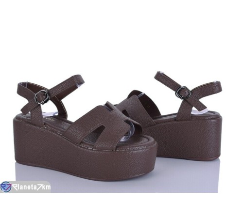 Босоніжки жіночі на літо (8 пар р.36-41) коричневий  "LOREDANA"