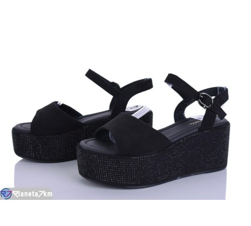 Босоніжки жіночі на літо (8 пар р.36-41) чорний  "LOREDANA"