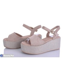 Босоніжки жіночі на літо (8 пар р.36-41) бежевий  "LOREDANA"