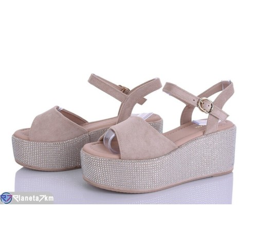 Босоніжки жіночі на літо (8 пар р.36-41) бежевий  "LOREDANA"