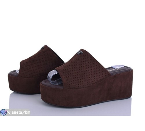 Шлепки жіночі на літо (8 пар р.36-41) коричневий  "LOREDANA"