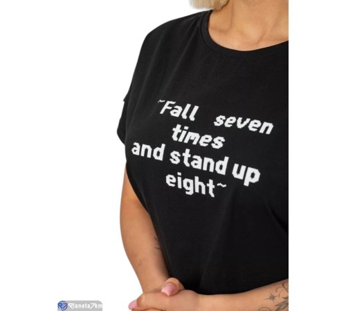 Футболка жіноча на літо (4 шт. р.сетка L-XL) чорний  "Masari"