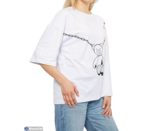 Футболка жіноча на літо (4 шт. р.сетка L-XL) білий  "Masari"