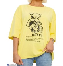 Футболка жіноча на літо (4 шт. р.сетка L-XL) жовтий  "Masari"