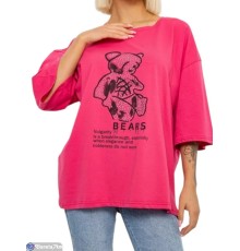 Футболка жіноча на літо (4 шт. р.сетка L-XL) рожевий  "Masari"