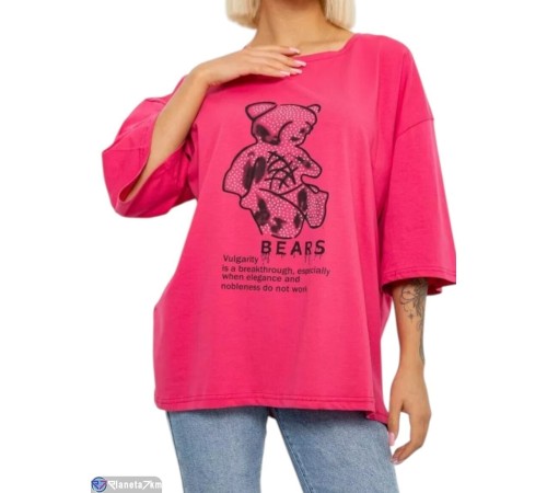 Футболка жіноча на літо (4 шт. р.сетка L-XL) рожевий  "Masari"