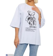 Футболка жіноча на літо (4 шт. р.сетка L-XL) білий  "Masari"