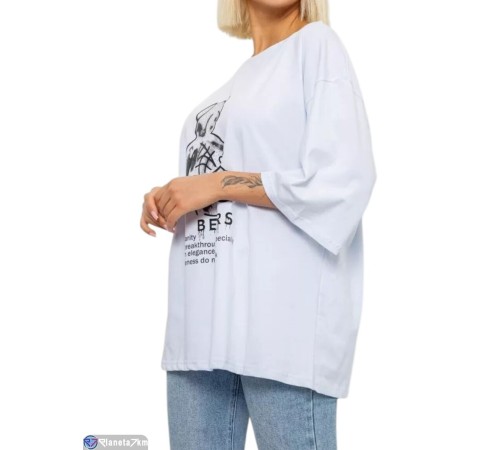 Футболка жіноча на літо (4 шт. р.сетка L-XL) білий  "Masari"