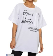 Футболка жіноча на літо (4 шт. р.сетка 4XL-5XL) білий  "Masari"