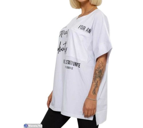 Футболка жіноча на літо (4 шт. р.сетка 4XL-5XL) білий  "Masari"