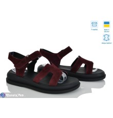 Босоніжки жіночі на літо (6 пар р.36-40) бордовий  "Linda"