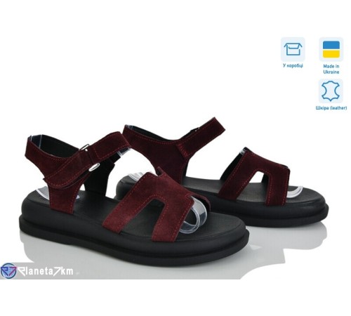 Босоніжки жіночі на літо (6 пар р.36-40) бордовий  "Linda"