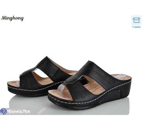 Шлепки жіночі на літо (8 пар р.36-41) чорний  "HORSE"