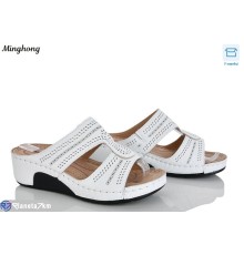 Шлепки жіночі на літо (8 пар р.36-41) білий  "HORSE"