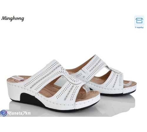 Шлепки жіночі на літо (8 пар р.36-41) білий  "HORSE"