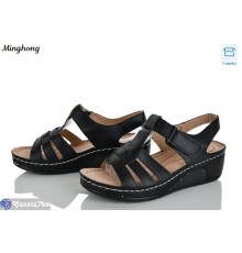 Босоніжки жіночі на літо (8 пар р.36-41) чорний  "HORSE"