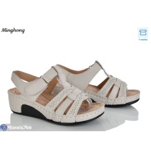 Босоніжки жіночі на літо (8 пар р.36-41) бежевий  "HORSE"