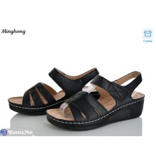 Босоніжки жіночі на літо (8 пар р.36-41) чорний  "HORSE"