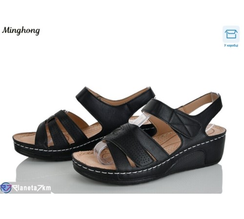 Босоніжки жіночі на літо (8 пар р.36-41) чорний  "HORSE"