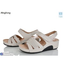 Босоніжки жіночі на літо (8 пар р.36-41) бежевий  "HORSE"