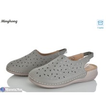 Босоніжки жіночі на літо (8 пар р.37-42) сірий  "HORSE"