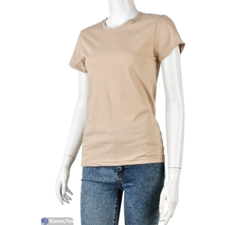 Футболка жіноча на літо (4 шт. р.сетка S-XL) бежевий  "Danko"