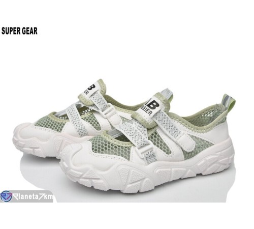 Дитячі кросівки на літо (12 пар р.31-36) зелений  "Super Gear"