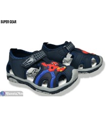 Сандалі дитячі на літо (10 пар р.21-25) синій  "Super Gear"