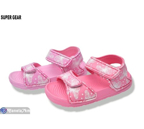Дитячі босоніжки на літо (12 пар р.19-24) рожевий  "Super Gear"