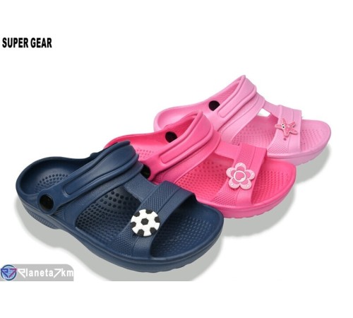 Шлепки дитячі на літо (18 пар р.30-35) мікс  "Super Gear"