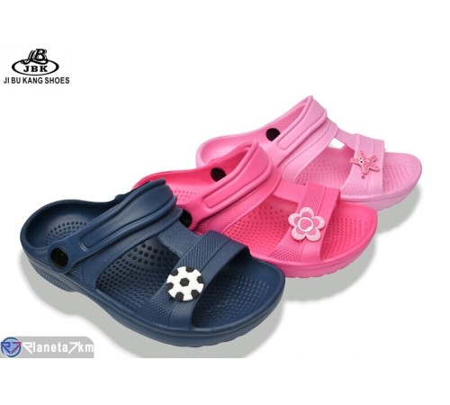 Шлепки дитячі на літо (18 пар р.30-35) мікс  "Jibukang"