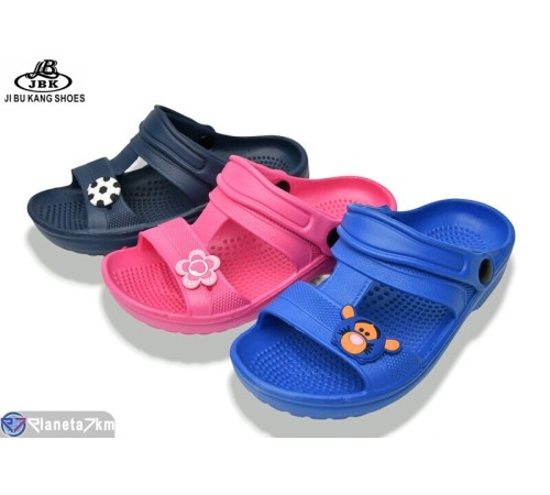 Шлепки дитячі на літо (18 пар р.30-35) мікс  "Jibukang"