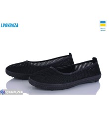 Балетки жіночі на літо (8 пар р.37-42) чорний  "LEOBAZA"