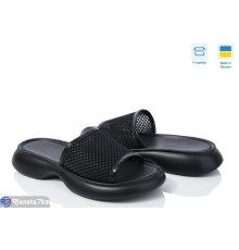 Шлепки жіночі на літо (6 пар р.36-40) чорний  "Linda"