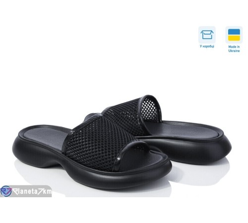 Шлепки жіночі на літо (6 пар р.36-40) чорний  "Linda"