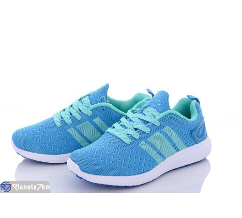 Кросівки жіночі на літо (8 пар р.36-41) блакитний  "DEVER"