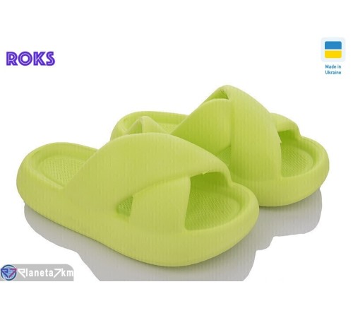 Шлепки жіночі на літо (8 пар р.36-40) зелений  "Roks"