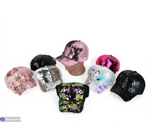 Кепка жіноча на літо (5 шт. р.сетка 56-58) мікс  "Enigma"