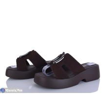 Шлепки жіночі на літо (8 пар р.36-41) коричневий  "LOREDANA"