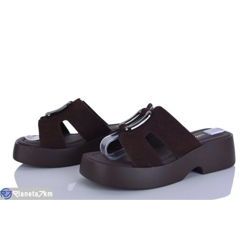 Шлепки жіночі на літо (8 пар р.36-41) коричневий  "LOREDANA"