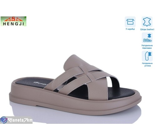 Шлепки жіночі на літо (8 пар р.36-41) коричневий  "HENGJI-ELENA"