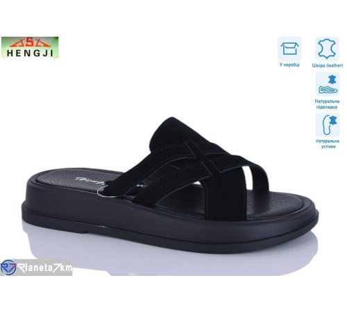 Шлепки жіночі на літо (8 пар р.36-41) чорний  "HENGJI-ELENA"