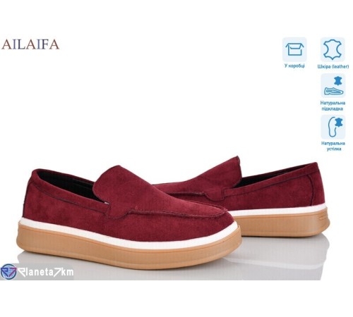 Туфлі жіночі на весну/осінь (8 пар р.36-41) бордовий  "Latifa"