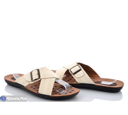 Шлепки чоловічі на літо (6 пар р.40-45) білий  "Gelena"