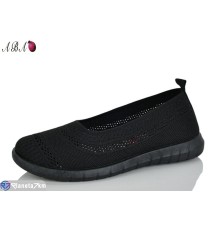 Балетки жіночі на літо (8 пар р.37-41) чорний  "Aba"