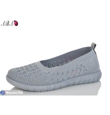 Балетки жіночі на літо (8 пар р.37-41) сірий  "Aba"