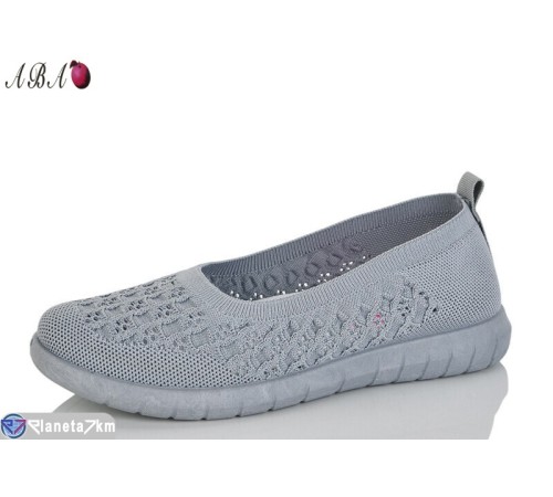 Балетки жіночі на літо (8 пар р.37-41) сірий  "Aba"